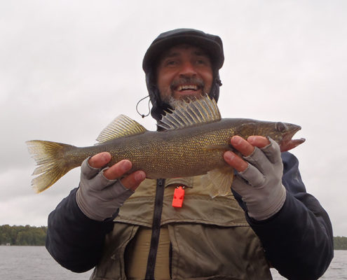 Photo of Lawrence Gunther holding a nice late fall Walleye